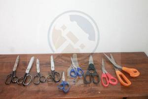lot 169 image: TOTAL OF 9 ASSORTED BRAND SHEARS  SEE PICS&nbsp