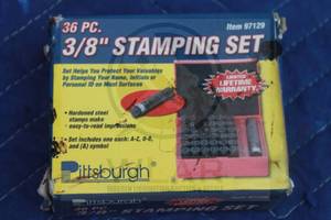lot 6 image: PITTSBURGH 36PC 38 STAMPING SET 97129 IN ORIGINAL BOX&nbsp