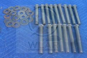 lot 27 image: TOTAL OF 16 - LARGE CD 307A&nbsp HEX&nbsp BOLTS &amp WASHERS , 8&nbsp