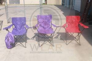 lot 28 image: TOTAL OF 3 ACADEMY ONE CUP ARM CHAIRS , PURPLE &amp RED&nbsp