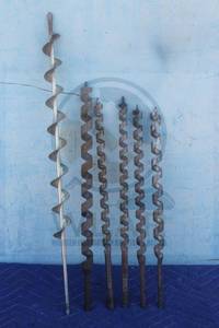 lot 64 image: TOTAL OF 6 LARGE AUGER DRILL BITS , 16 17 18 23  SEE PICS&nbsp
