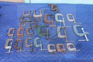 lot 72 image: TOTAL OF 24 ASSORTED BRANDSIZE&nbsp C-CLAMPS 1,23 SEE PICS&nbsp