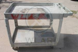 lot 93 image: TWO TIER MOBILE CART ON WHEELS, 43 X 25 X 33H&nbsp