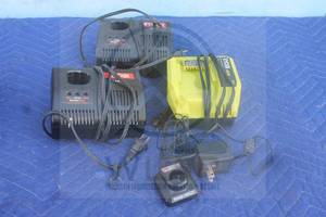 lot 142 image: TOTAL OF 4 RYOBI TOOL BATTERY CHARGERS&nbsp