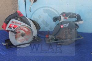 lot 144 image: TOTAL OF 2 CORDLESS SKILSAWS , PORTER CABLE PCC660  SKILSAW 5950  NO BATTERY NO CHARGERS&nbsp