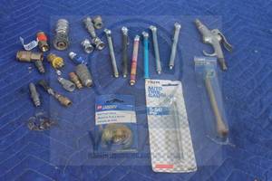 lot 149 image: LOT OF AUTO TIRE GAUGES , CONNECTORS, AIR GUN , BALL FOOT CHUCKS  SEE PICS&nbsp
