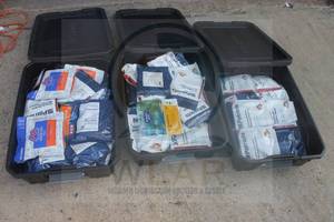 lot 182 image: GENEROUS AMOUNT OF EMERGENCY SURVIVAL FOODS ALL IN ORIGINAL SEALED PACKAGES SOME EXP DATES SHOW 2045 AND 2050. OTHER SHOW MANU DATE TO BE 2020s  SEE PICS  TOTES INCLUDED&nbsp
