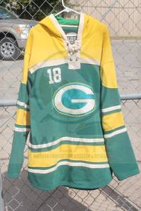 lot 34 image: OLD TIM HOCKEY&nbsp NFL GREENBAY COBB #18 COTTON HOODIE ,SIZE XXXL&nbsp
