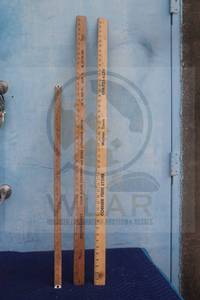 lot 36 image: TOTAL OF 3 WOOD YARD STICKS 36 &amp 48&nbsp