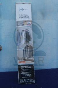 lot 102 image: MAINSTAYS EXPANDABLE CLOSET ROD 22.4 - 38.2 IN ORIGINAL BOX&nbsp
