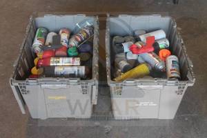 lot 173 image: GENEROUS AMOUNT OF SPRAY PAINT TOTES INCLUDED