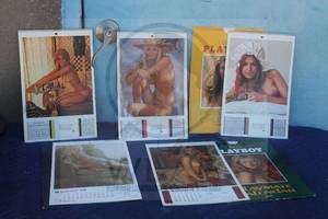 lot 179 image: 1971-1975 PLAYBOY PLAYMATE CALENDARS TOTAL 5 PIECES