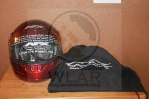 lot 26 image: NEW AFX HELMET&nbsp FX-97 UV TREATED FULL - FACE SHIELD MOTORCYCLE HELMET WITH FLIP UP CHIN BAR AND&nbsp STORAGE CASE SIZE M&nbsp