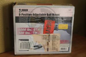 lot 53 image: MAXXHAUL 8-POSITION ADJUSTABLE BALL MOUNT 70067 IN ORIGINAL BOX&nbsp