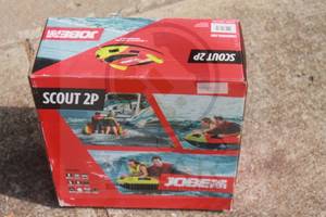 lot 105 image: NEW&nbsp IN BOX JOBE SCOUT 2P TOWABLE TUBE&nbsp RIDER 230218004,&nbsp 61 X 70&nbsp