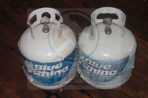 lot 197 image: TOTAL OF 2 PROPANE TANKS - FULL &amp HALF FULL&nbsp