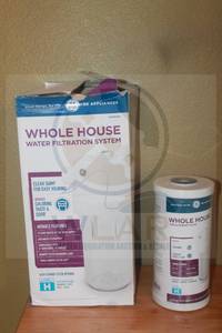 lot 209 image: GE APPLIANCE WHOLE HOUSE WATER FILTERATION SYSTEM GXWH40L WITH REPLACEMENT FILTER FXHTC&nbsp