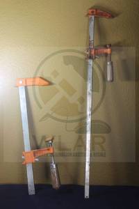 lot 257 image: TOTAL OF 2 JORGENSEN BAR CLAMPS , 3712HD &amp 3724&nbsp