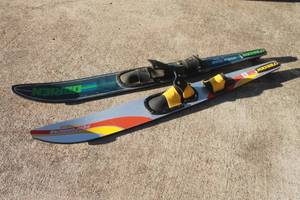 lot 309 image: TOTAL OF 2 SINGLE OBRIEN&nbsp WATER SKIS, OBRIEN PERFORMERS &amp OBRIEN WORLD TEAM  SEE PICS&nbsp