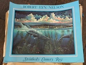 lot 299 image: GENEROUS AMOUNT OF ARTWORK POSTERS&nbsp 1985  STEINBECKS CANNERY ROW BY MARINE LIFE ARTIST ROBERT LYN NELSON  SEE PICS  GREAT FOR RESEALING&nbsp