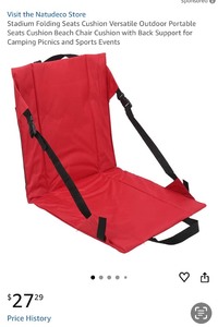 lot 270 image: TOTAL OF 5 NORTH POINT ADVENTURE GEAR STADIUM OUTDOOR FOLDING SEATS&nbsp WITH BACK SUPPORT  SEE PICS&nbsp