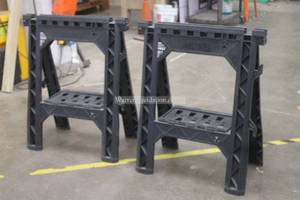 lot 6 image: PAIR OF HEAVY -DUTY WORX WX065 SAWHORSE