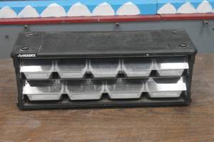 lot 97 image: HUSKY&nbsp 9 DRAWER SMALL PARTS HARDWARE STORAGE CONTAINER ,&nbsp 20 12 W X 7 X 7H&nbsp  SEE PICS&nbsp