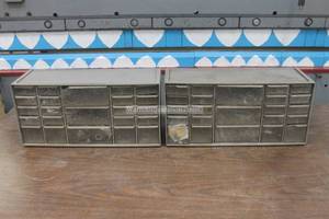 lot 98 image: TOTAL OF 2 - 23 DRAWER SMALL PARTS HARDWARE&nbsp STORAGE CONTAINER , WITH CONTENTS&nbsp 18W X 6 12 X 8 12 H  SEE PICS&nbsp