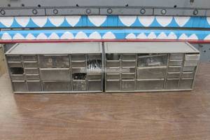 lot 99 image: TOTAL OF 2 - 23 DRAWER SMALL PARTS HARDWARE STORAGE CONTAINERS WITH CONTENTS ,&nbsp 18W 6 12 X 8 12H  SOME DRAWERS ARE MISSING  SEE PICS&nbsp