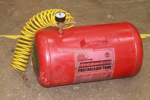 lot 107 image: TORIN BIG RED JACKS 11- GALLON 125 MAX PORTABLE AIR TANK WITH 200 PSI HOSE&nbsp