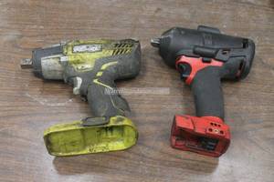 lot 109 image: TOTAL OF 2 IMPACT WRENCHES . RYOBI  MILWAUKEE  NO BATTERIES&nbsp
