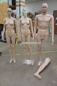 lot 112 image: TOTAL OF 3 FEMALEMALE REALISTIC MANNEQUINS&nbsp