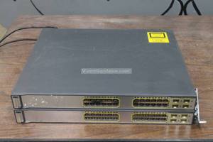 lot 132 image: TOTAL CATALST 3750G SERIES POE24 ,POWERED ON  NEED POWER SUPPLY  SEE PICS&nbsp