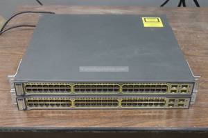 lot 133 image: TOTAL CATALST 3750G SERIES POE48 ,POWERED ON  NEED POWER SUPPLY  SEE PICS&nbsp