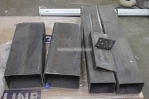 lot 190 image: TOTAL OF 4 STEEL SQUARE TUBES&nbsp &nbsp USED FOR BUILDING CONSTRUCTION MANUFACTURING TRAILER BEDS BRIDGES AND GENERAL FABRICATION&nbsp