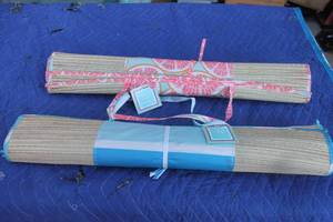 lot 31 image: TOTAL OF 2 STRAW ROLL - UP BEACH&nbsp MATS FOR TWO , 50 X 58&nbsp