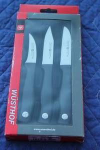 lot 48 image: WUSTOF 3PC KNIFE SET IN ORIGINAL BOX&nbsp