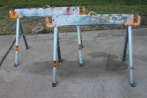 lot 52 image: SET OF TOUGHBUILT C550 SAW HORSES JOBSITE TABLES&nbsp