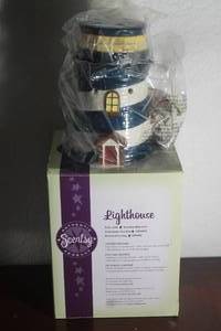 lot 127 image: SCENTSY LIGHTHOUSE FULL SIZE WARMER IN ORIGINAL BOX&nbsp