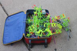 lot 160 image: KNEX ROLLER COASTER  LUGGAGE STORAGE&nbsp BAG INCLUDED&nbsp