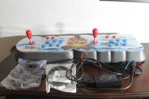 lot 80 image: PANDORA II&nbsp STREET FIGHTER ARCADE GAME CONSOLE WITH ACCESSORIES AND POWER ADAPTER&nbsp