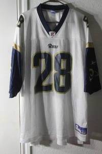 lot 33 image: REEBOK EQUIPMENT&nbsp NFL&nbsp RAMS FAULK # 28 JERSEY , SIZE 3XL&nbsp
