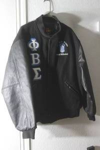 lot 41 image: SPORTSWEAR GAME PHI BETA SIGNA VARSITY JACKET ,SIZE 2X&nbsp