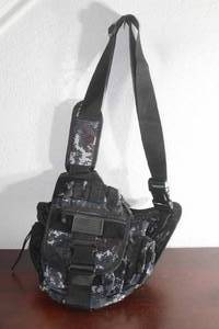 lot 92 image: EASTWEST&nbsp BLACK DIGITAL CAMOUFLAGE TACTICAL HIKING TACTICAL SHOULDER SLING BAG&nbsp