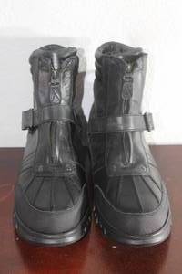 lot 75 image: POLO RALPH LAUREN RL &amp CO AUTHENTIC DRY GOODS DYLON-BO-WBT CONQUEST HI III BLACK LEATHER MEN BOOTS&nbsp &nbsp, SIZE 14D&nbsp