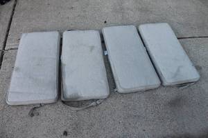 lot 15 image: TOTAL OF 4 STYLEWELL OUTDOOR&nbsp TAN PATIO BENCH CUSHIONS  CAN BE USED WITH # 12 &amp 13&nbsp