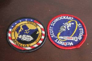 lot 102 image: TOTAL OF 2&nbsp VINTAGE NASA APOLLO 9 MISSION PATCHES , 3&nbsp
