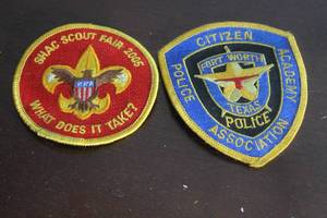 lot 111 image: SAM HOUSTON AREA COUNCIL ( SHAC)&nbsp BOY SCOUT&nbsp OF AMERICA FAIR 2005&nbsp &amp&nbsp TEXAS FORT WORTH POLICE ASSOCIATION&nbsp PATCHES , 3 &amp 4&nbsp