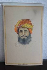 lot 204 image: VINTAGE TURBAN OF JAISHLMER HAND PAINTING ART ON PAPER , 12 X 7 12&nbsp
