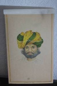 lot 206 image: VINTAGE TURBAN OF ABU HAND PAINTING ART ON PAPER , 12 X 7 12&nbsp